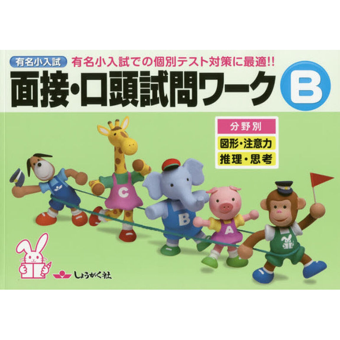 有名小入試面接・口頭試問ワーク　実際の入試での個別テスト対策に最適！！　Ｂ　分野別「図形・注意力　推理・思考」