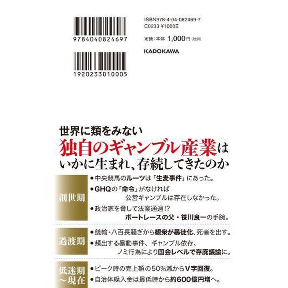 公営競技史　競馬・競輪・オートレース・ボートレース