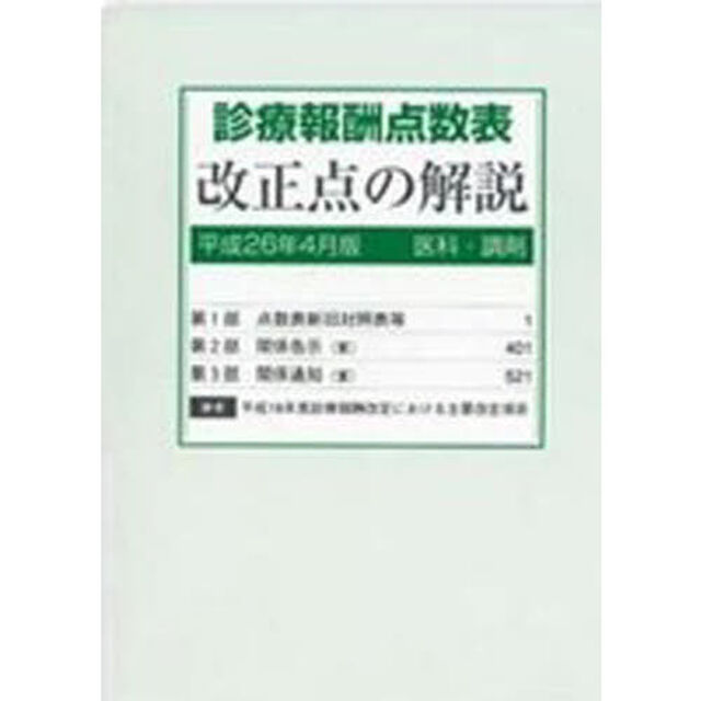 診療報酬点数表　改正点の解説　医科・調剤