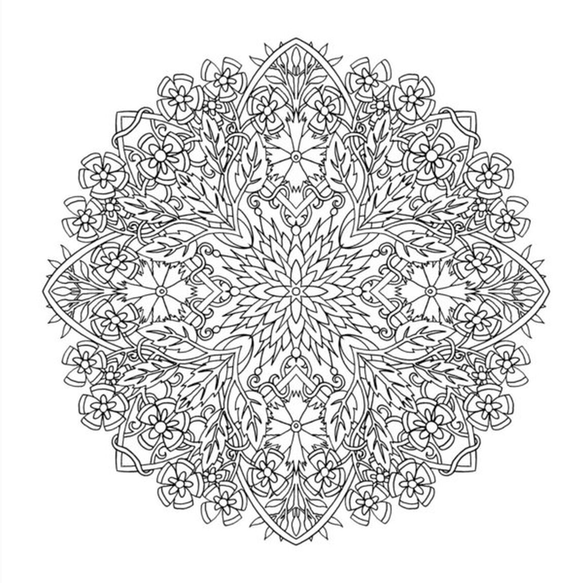 flower mandalas 心を整える、花々のマンダラぬりえ
