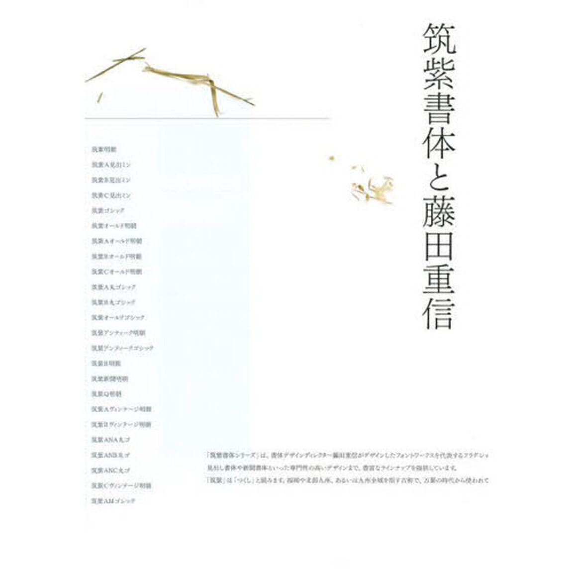 筑紫書体と藤田重信