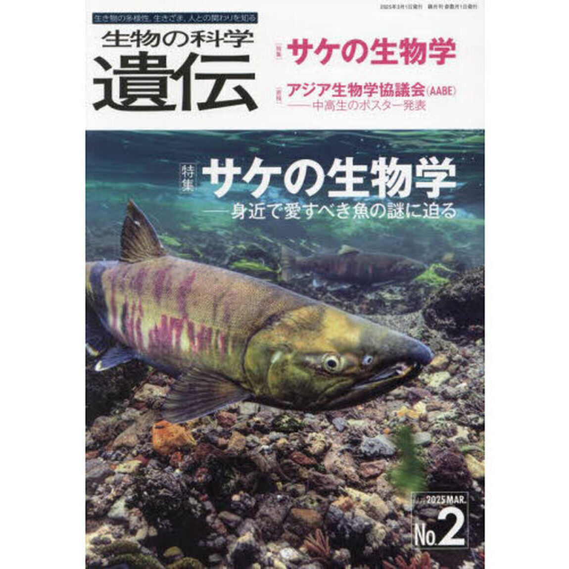 生物の科学遺伝　Ｖｏｌ．７９Ｎｏ．２（２０２５ＭＡＲ．）「サケの生物学　身近で愛すべき魚の謎に迫る」