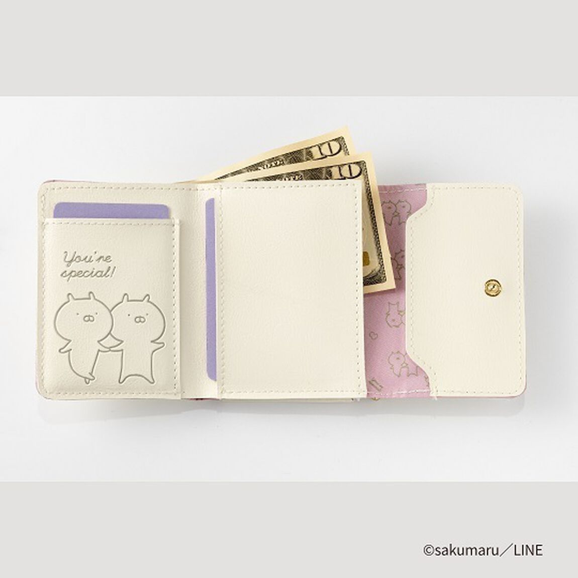 うさまる 三つ折り財布BOOK IVORY（セブン－イレブン／セブンネット限定）