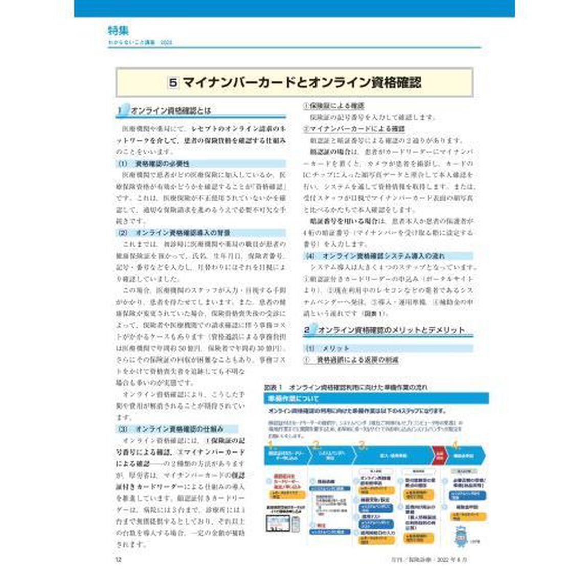 月刊／保険診療　２０２２年８月号「特集わからないこと講座　２０２２」