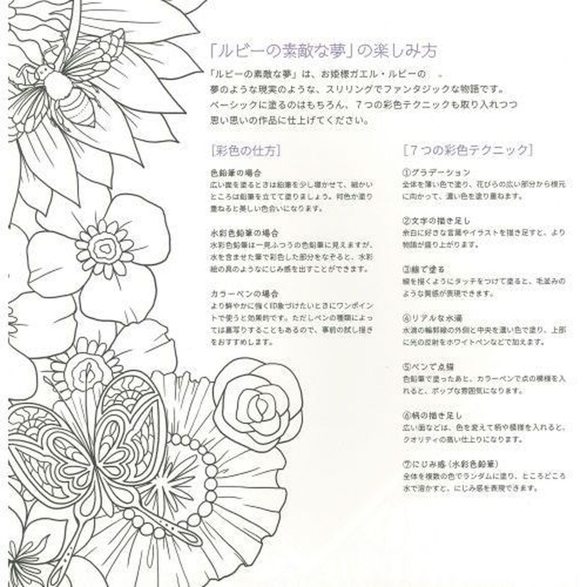 ルビーの素敵な夢　物語のある美しい塗り絵