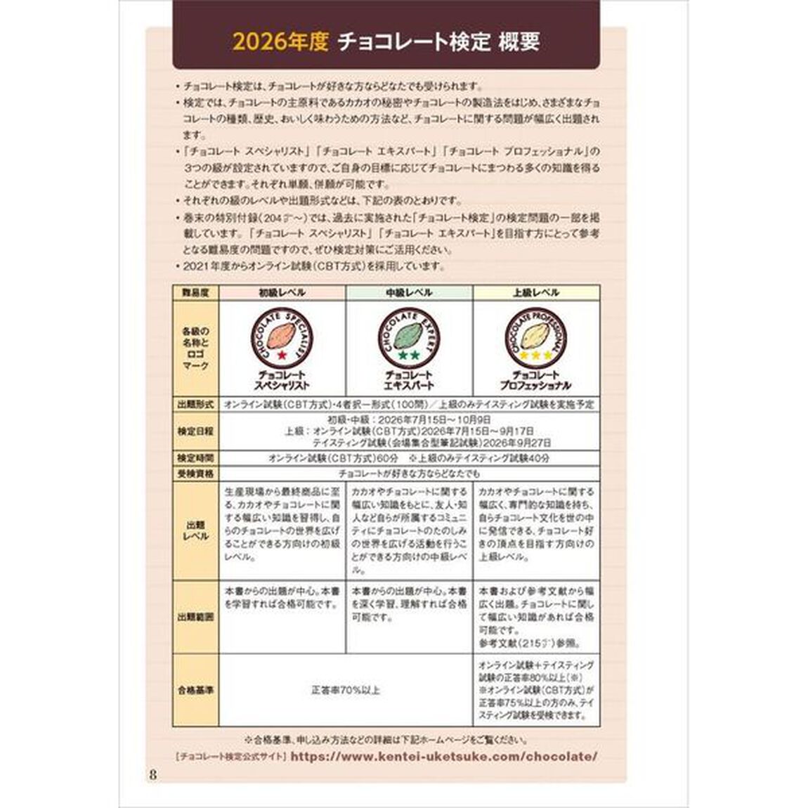 チョコレート検定公式テキスト　２０２６年版