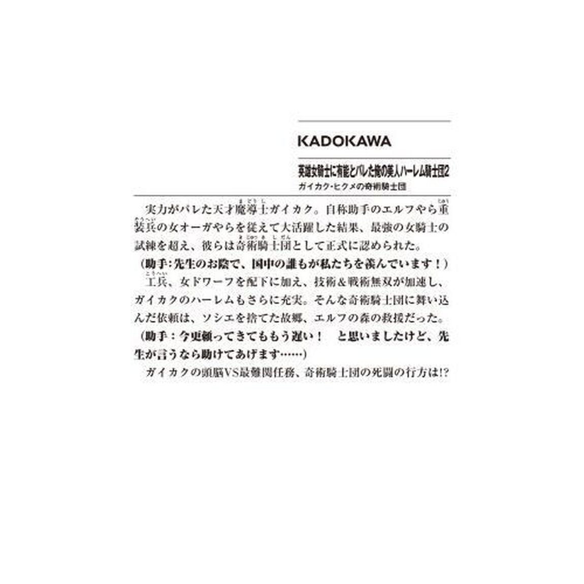 英雄女騎士に有能とバレた俺の美人ハーレム騎士団　ガイカク・ヒクメの奇術騎士団　２