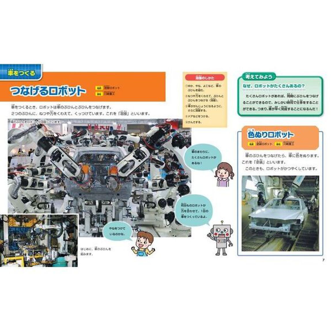ロボットのずかん　〔１〕「そうじ・はいたつ・びょういん・こうじょう」