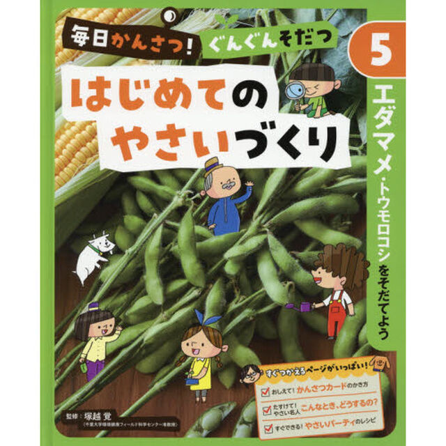 毎日かんさつ！ぐんぐんそだつはじめてのやさいづくり　５「エダマメ・トウモロコシをそだてよう」