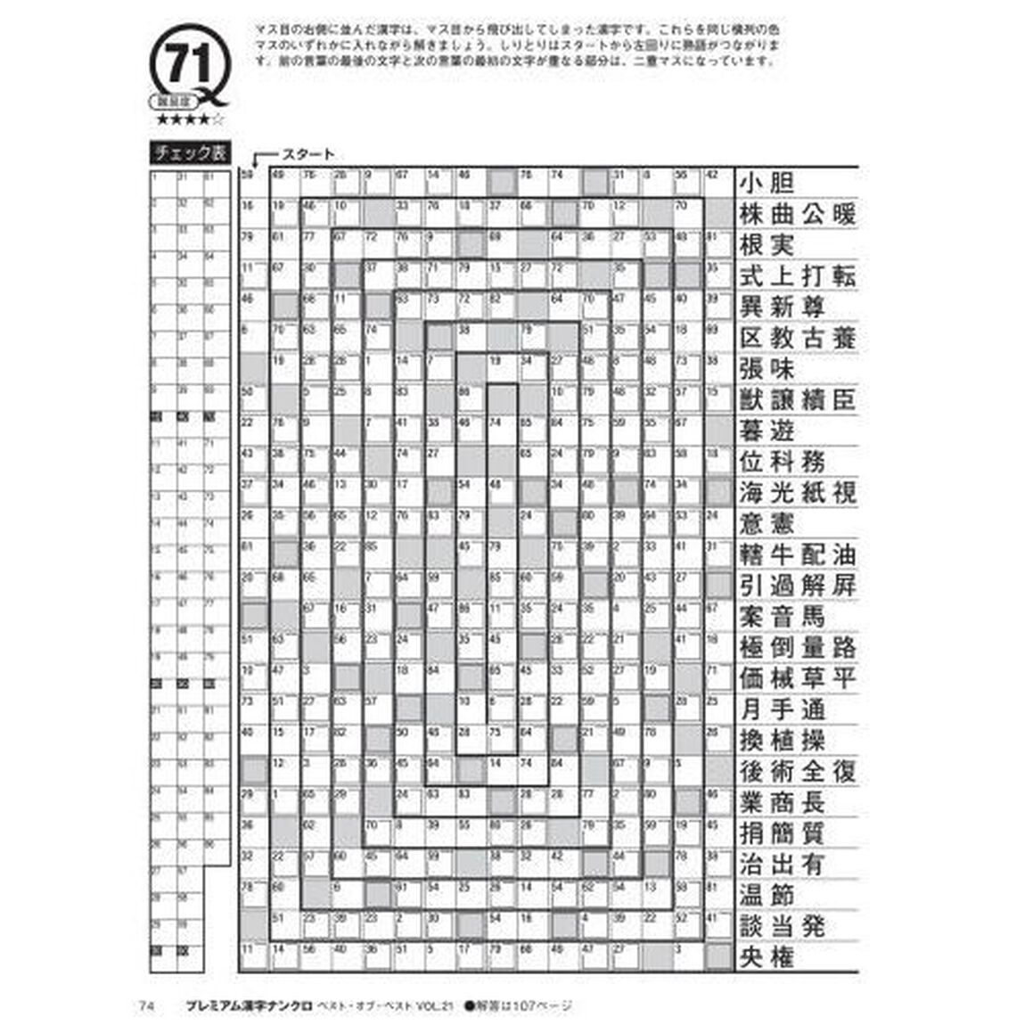 プレミアム漢字ナンクロベスト・オブ・ベスト　ＶＯＬ．２１
