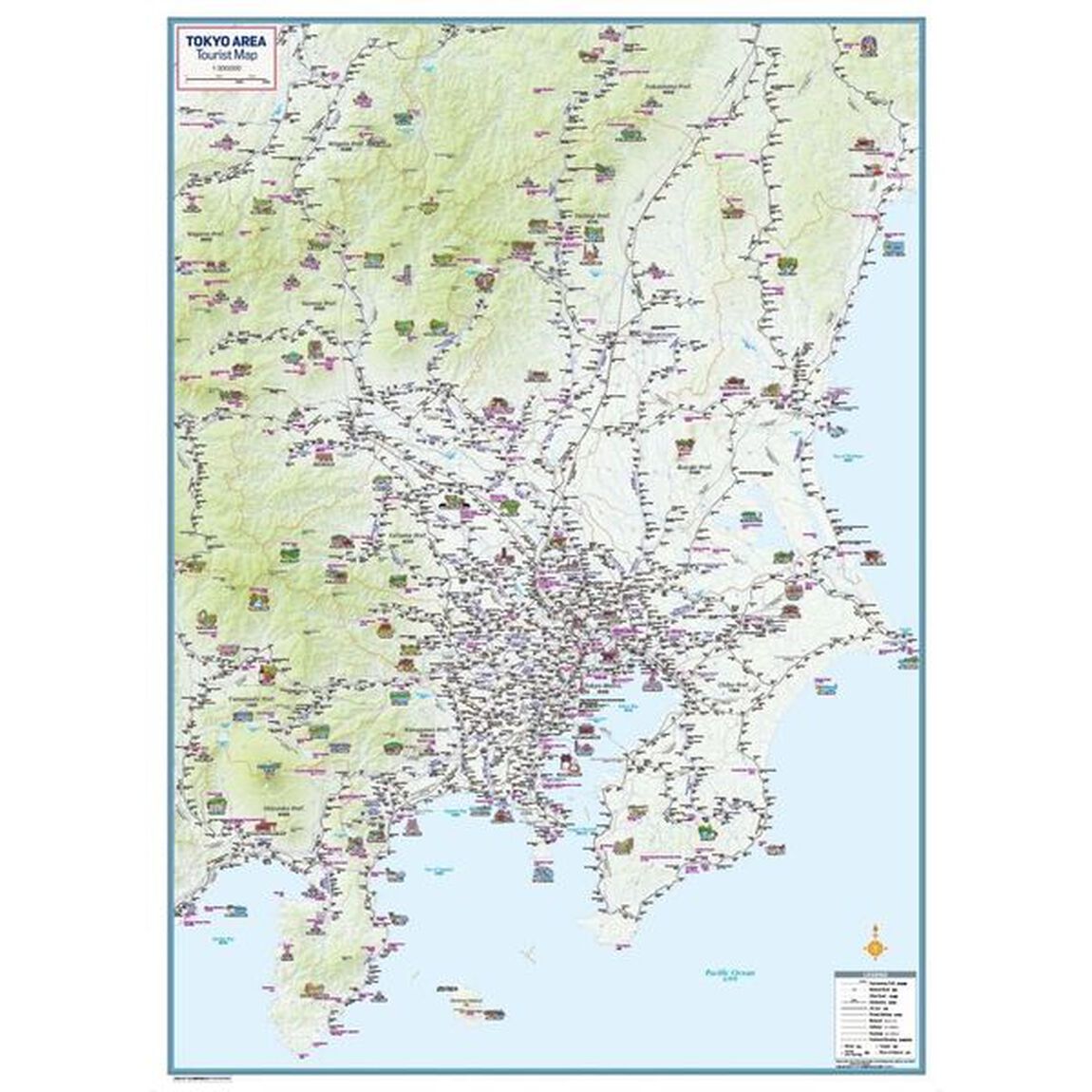 英文地図 RAIL MAP OF TOKYO AREA「２版」