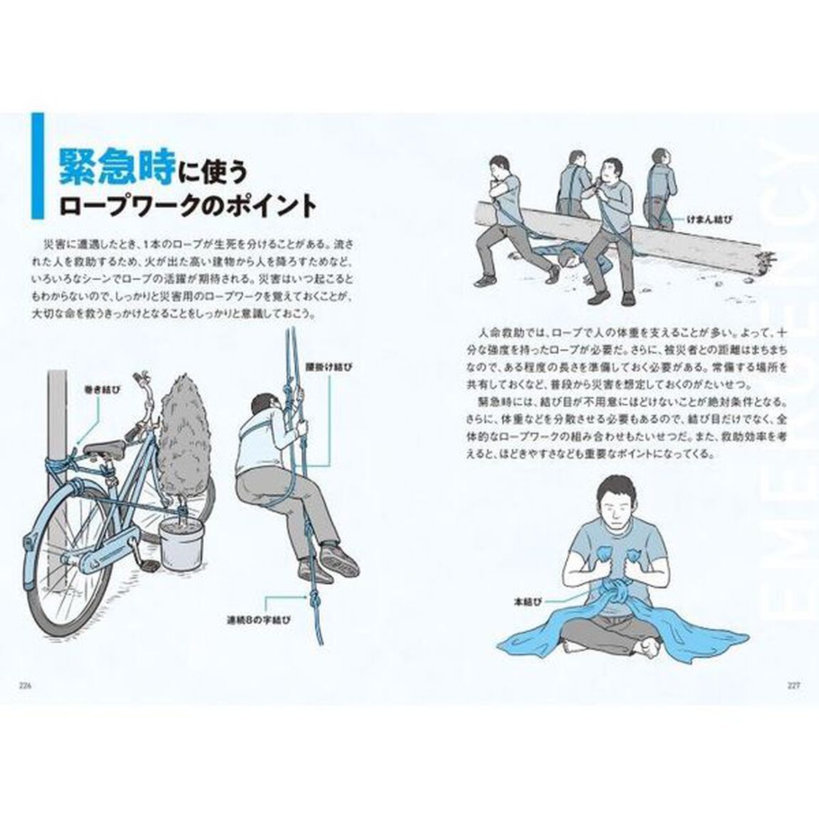 写真と図で見るロープとひもの結び方大全