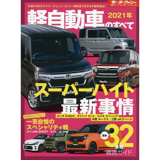軽自動車のすべて　２０２１年「タイムレスデザイン＋６速ＭＴ追加でＮ－ＯＮＥ第二世代へ！」
