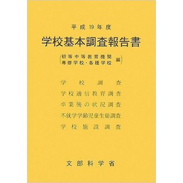 学校基本調査報告書　初等中等教育機関　専修学校・各種学校編　平成１９年度