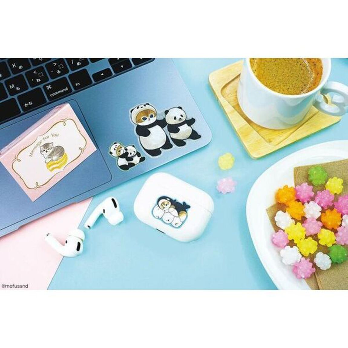 ｍｏｆｕｓａｎｄきれいにはがせる！癒やしのマステデコシール＆メモブック　オリジナルスタンド付き