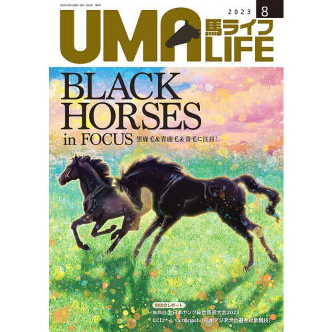 馬ライフ　２０２３－８「特集ＢＬＡＣＫ　ＨＯＲＳＥＳ　ｉｎ　ＦＯＣＵＳ　競技会レポート全日本ヤング総合馬術大会２０２３　ＣＣＩ２＊－Ｌ　Ｙａｍａｎａｓｈｉ」