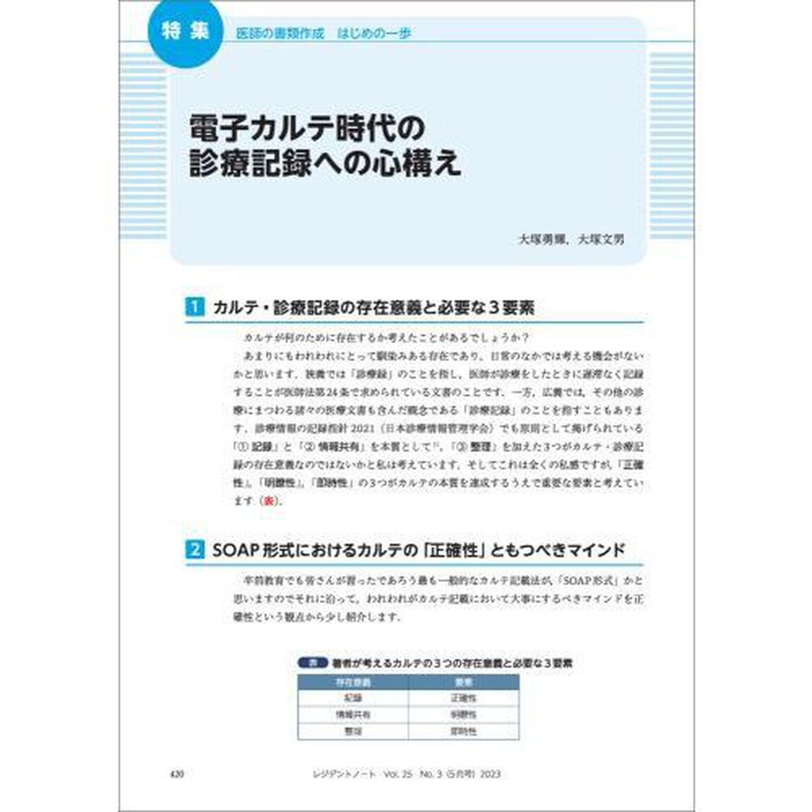 レジデントノート　プライマリケアと救急を中心とした総合誌　Ｖｏｌ．２５Ｎｏ．３（２０２３－５）「医師の書類作成はじめの一歩」