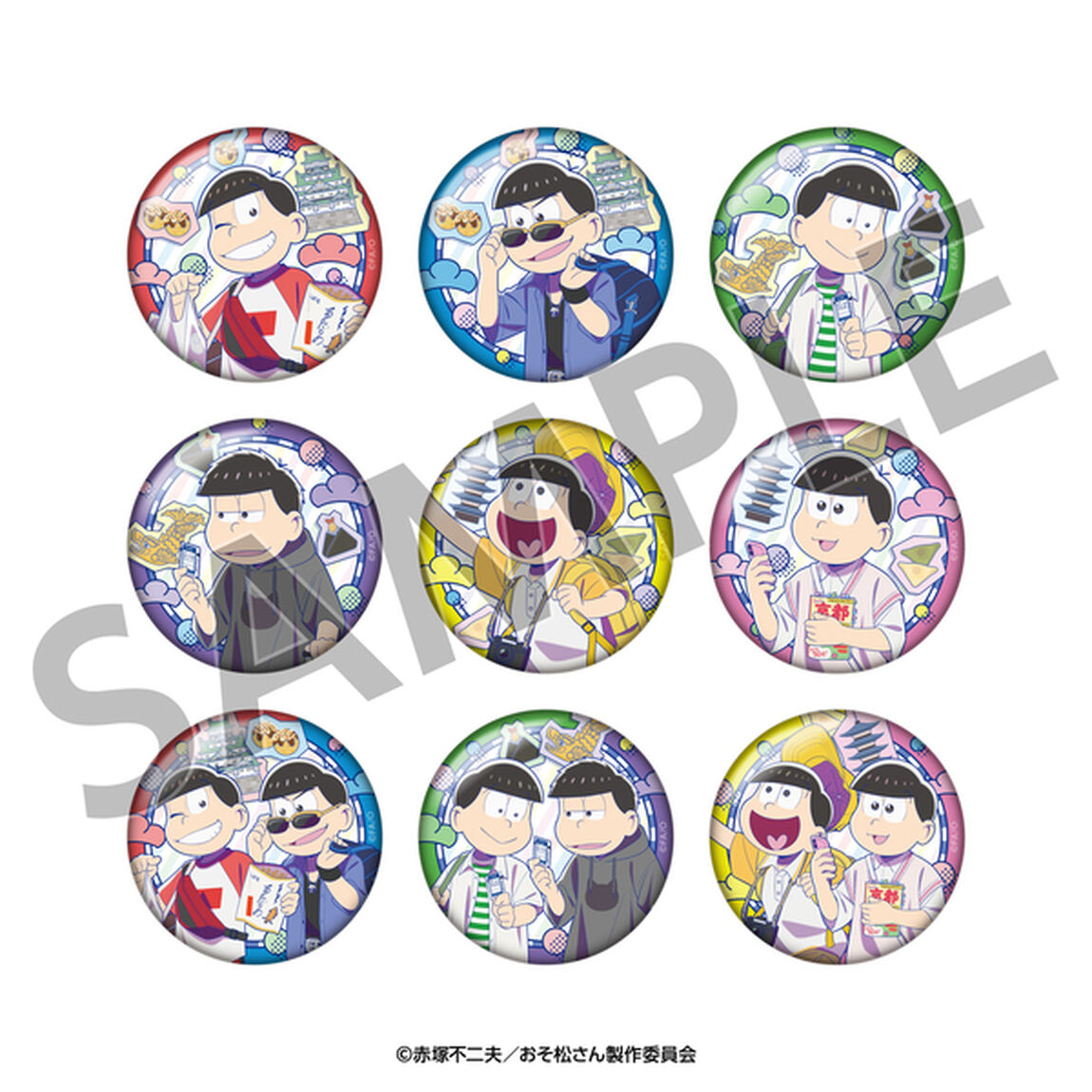 おそ松さん&times;推し旅 トレーディング缶バッジ（全9種よりランダム1種）