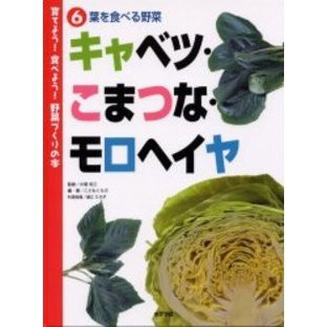 育てよう！食べよう！野菜づくりの本　６「キャベツ・こまつな・モロヘイヤ　葉を食べる野菜」