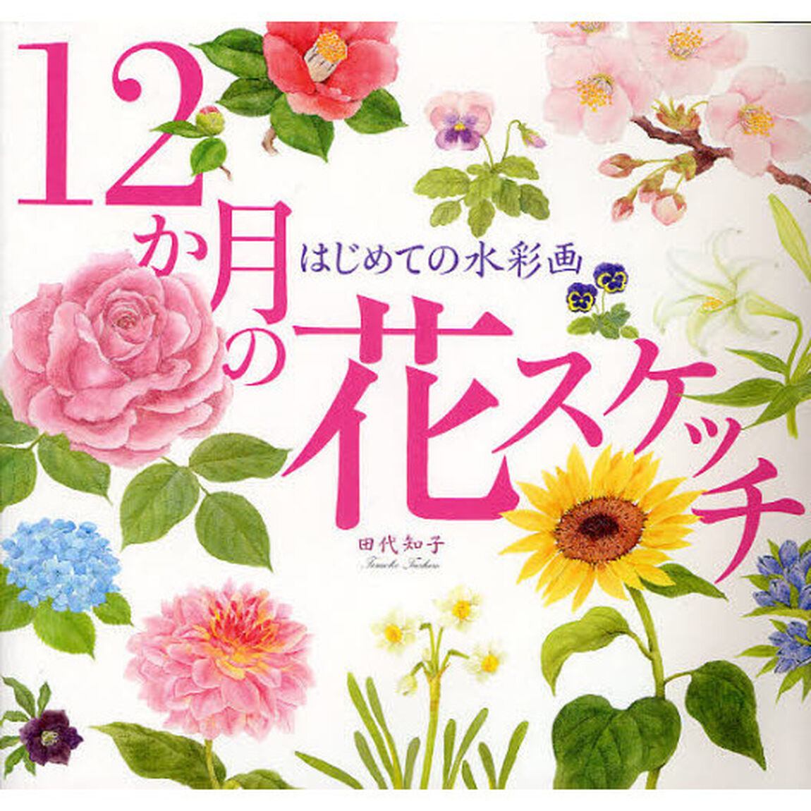 １２か月の花スケッチ　はじめての水彩画