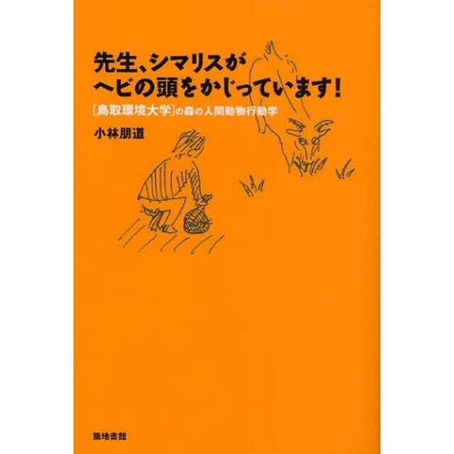 先生、シマリスがヘビの頭をかじっています！
