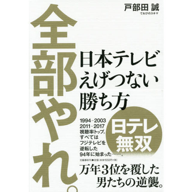 全部やれ。　日本テレビえげつない勝ち方