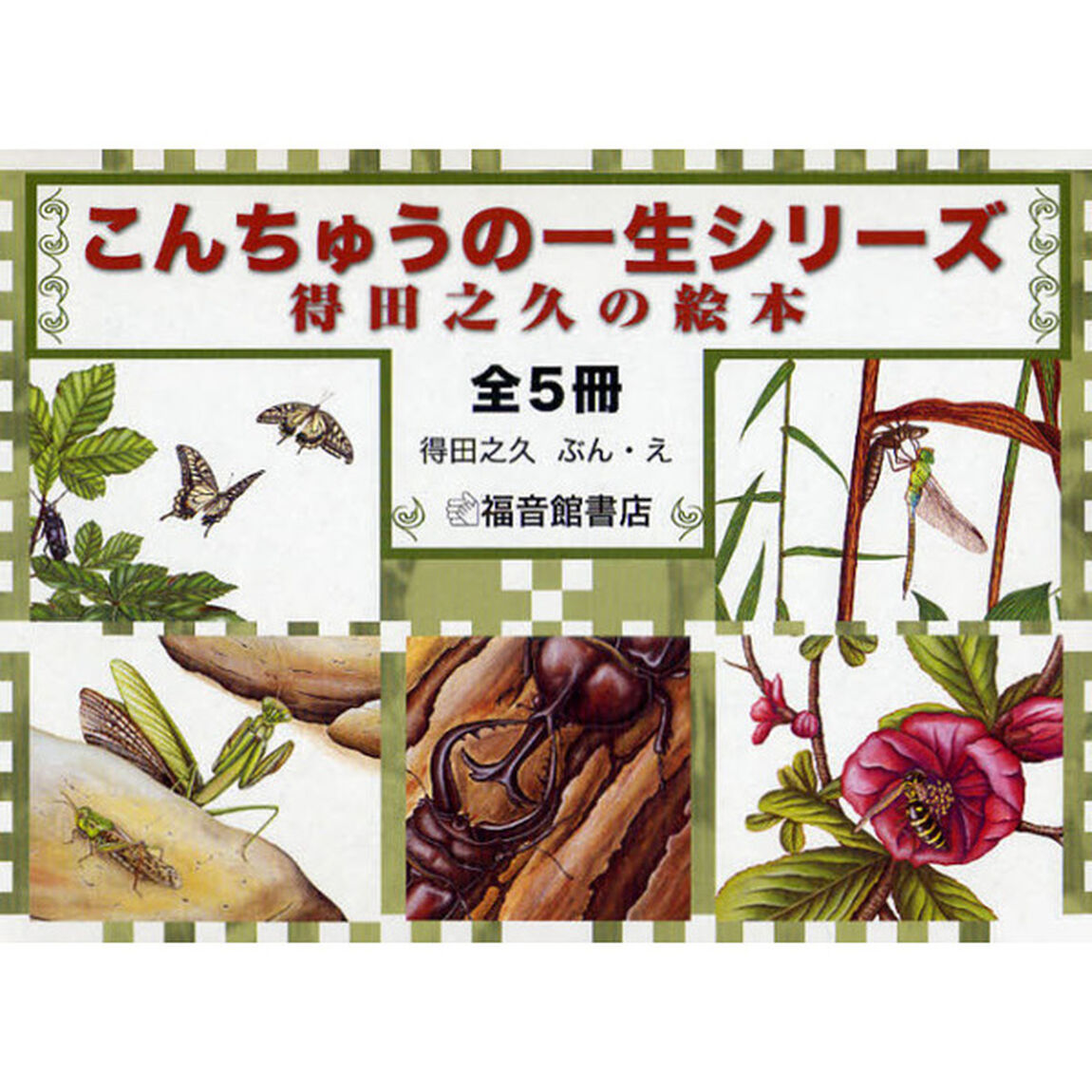 こんちゅうの一生シリーズ　得田之久の絵本　５巻セット