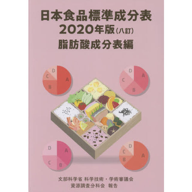 日本食品標準成分表　文部科学省科学技術・学術審議会資源調査分科会報告　２０２０年版脂肪酸成分表編