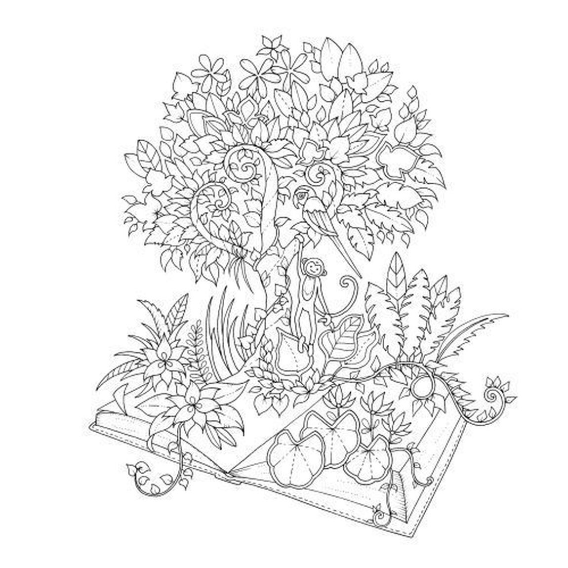 ふしぎな王国　花と動物のぬりえブック