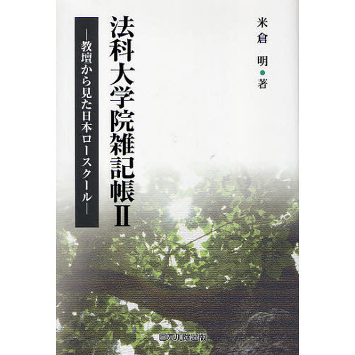法科大学院雑記帳　教壇から見た日本ロースクール　２