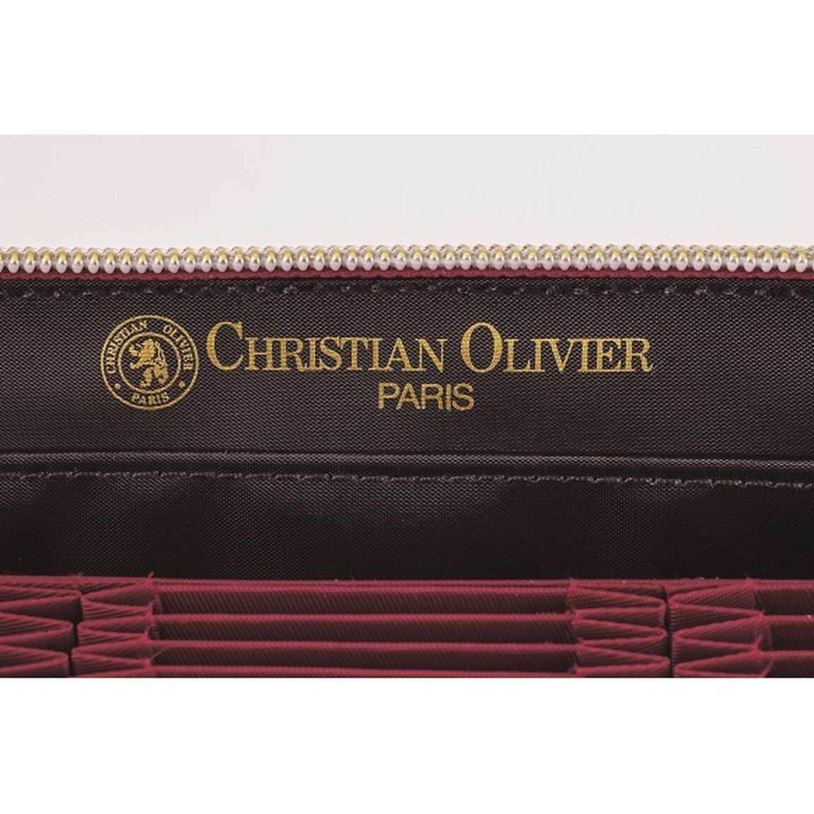 CHRISTIAN OLIVIER PARIS レシートと小銭が分かれる長財布BOOK Chocolat&times;Rouge（セブン－イレブン／セブンネット限定）