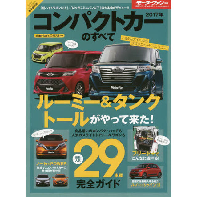 コンパクトカーのすべて　２０１７年「ルーミー＆タンク／トール登場でハイト系が一気に充実！！」