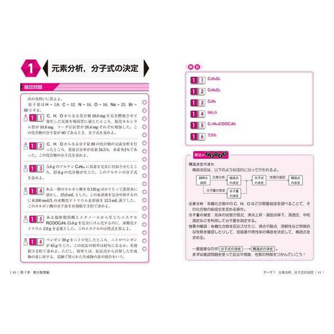 ここで差がつく有機化合物の構造決定問題の要点・演習「改訂版」