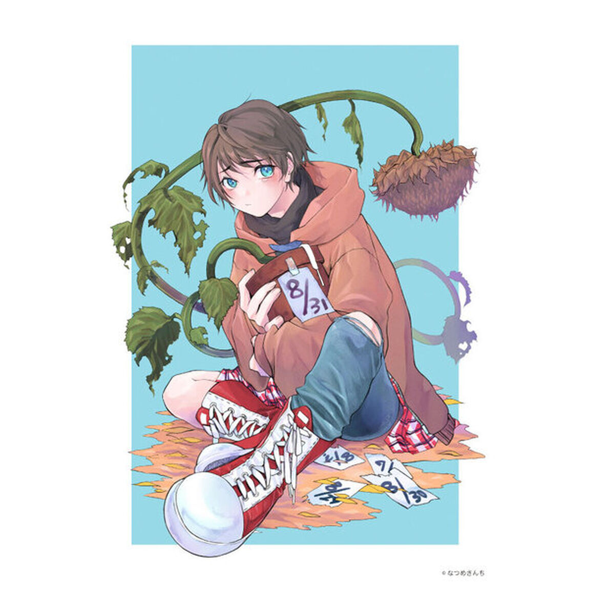 【なつめさんち】原画展「SAVE PAINT」複製原画 夏終わりくん【再販売】