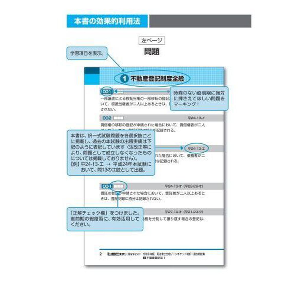 司法書士合格ゾーンポケット判択一過去問肢集　令和６年版３「不動産登記法　１」