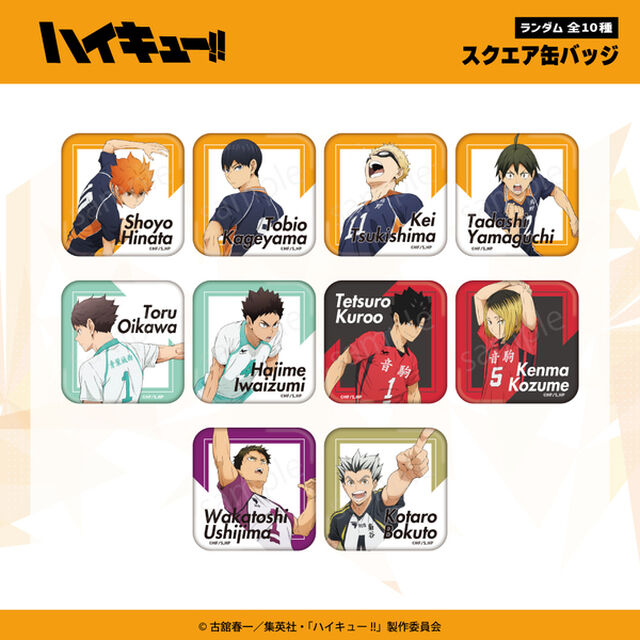 ハイキュー!! ランダムスクエア缶バッジBOX（全10種入り）
