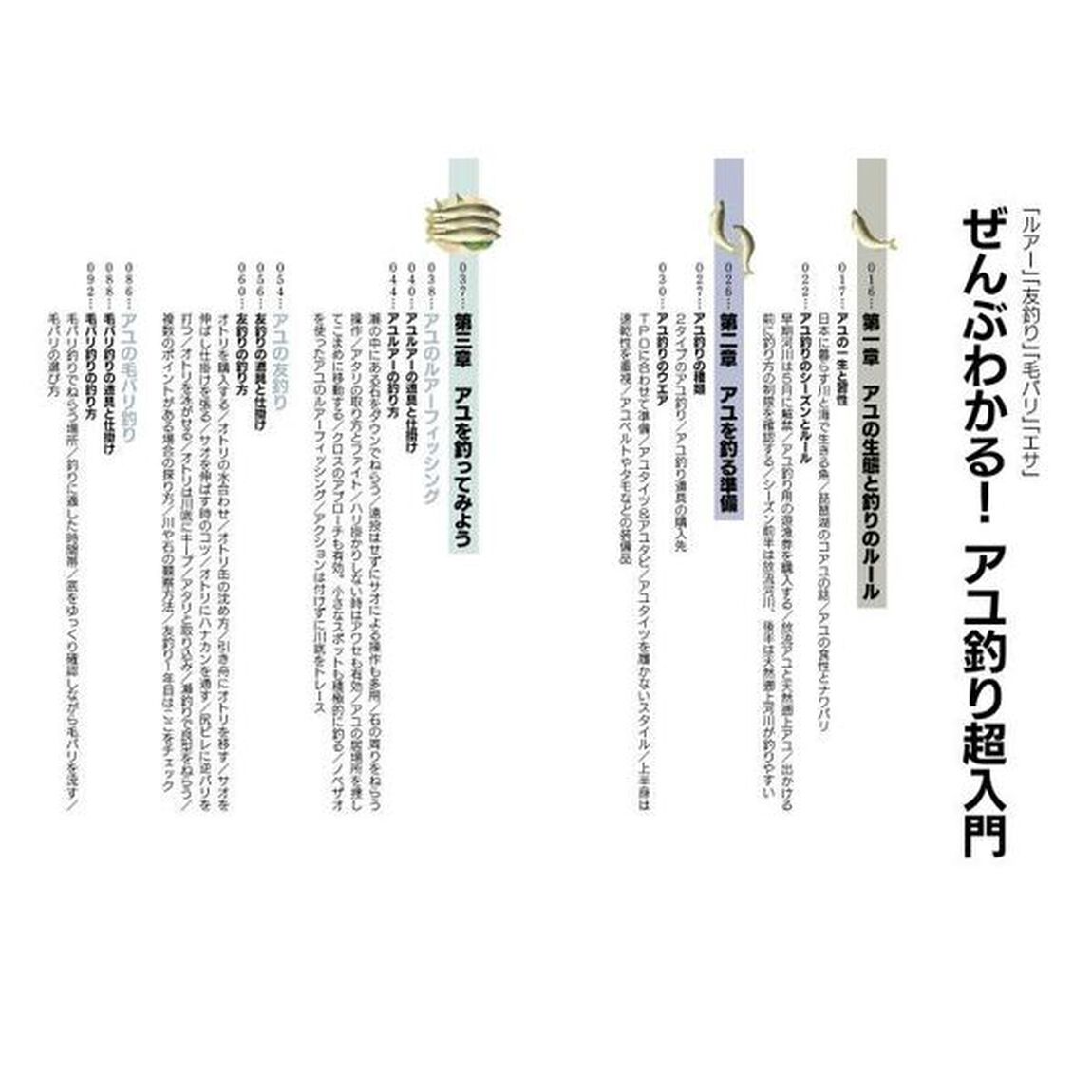 ぜんぶわかる！アユ釣り超入門　「ルアー」「友釣り」「毛バリ」「エサ」