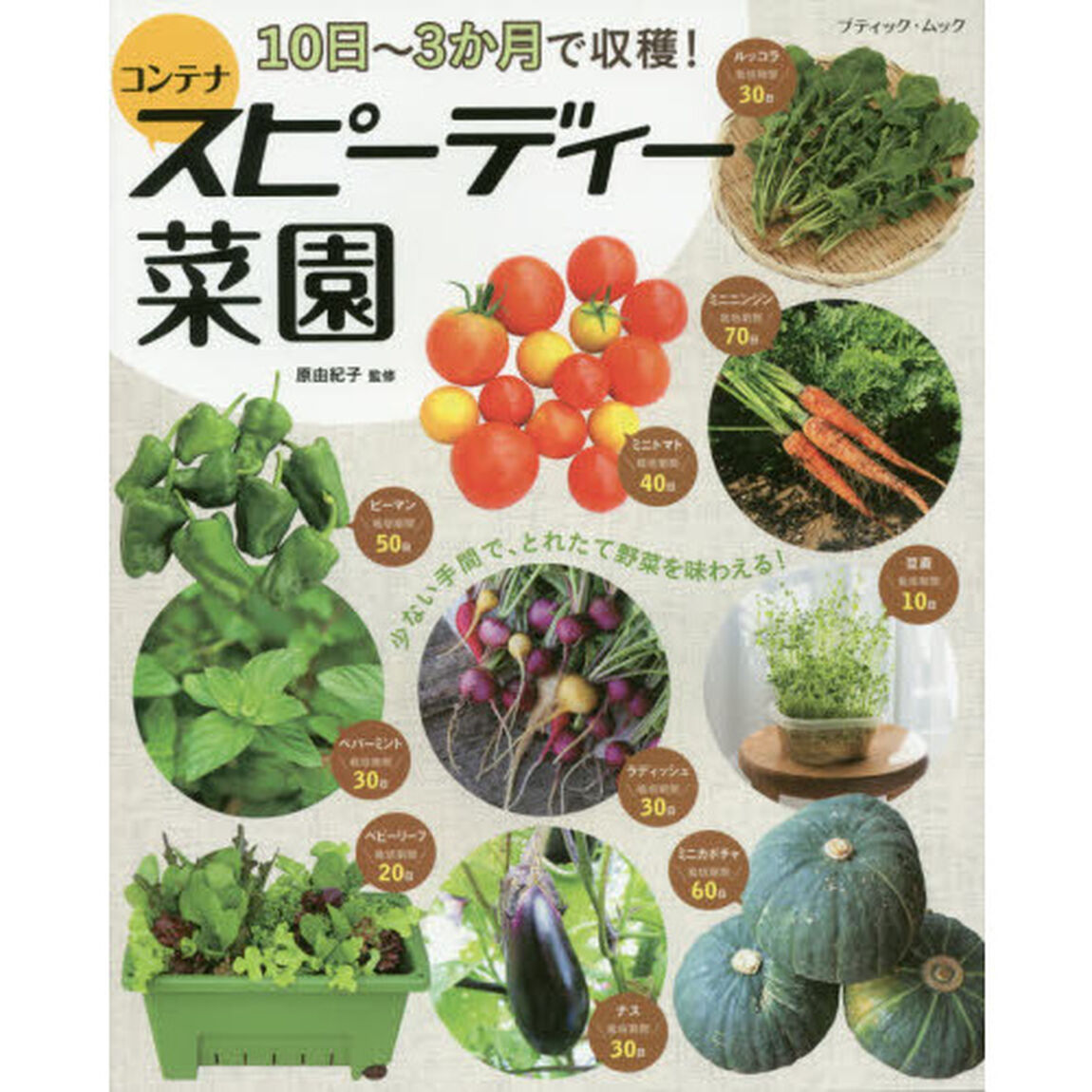 １０日〜３か月で収穫！コンテナスピーディー菜園　少ない手間で、とれたて野菜を味わえる！
