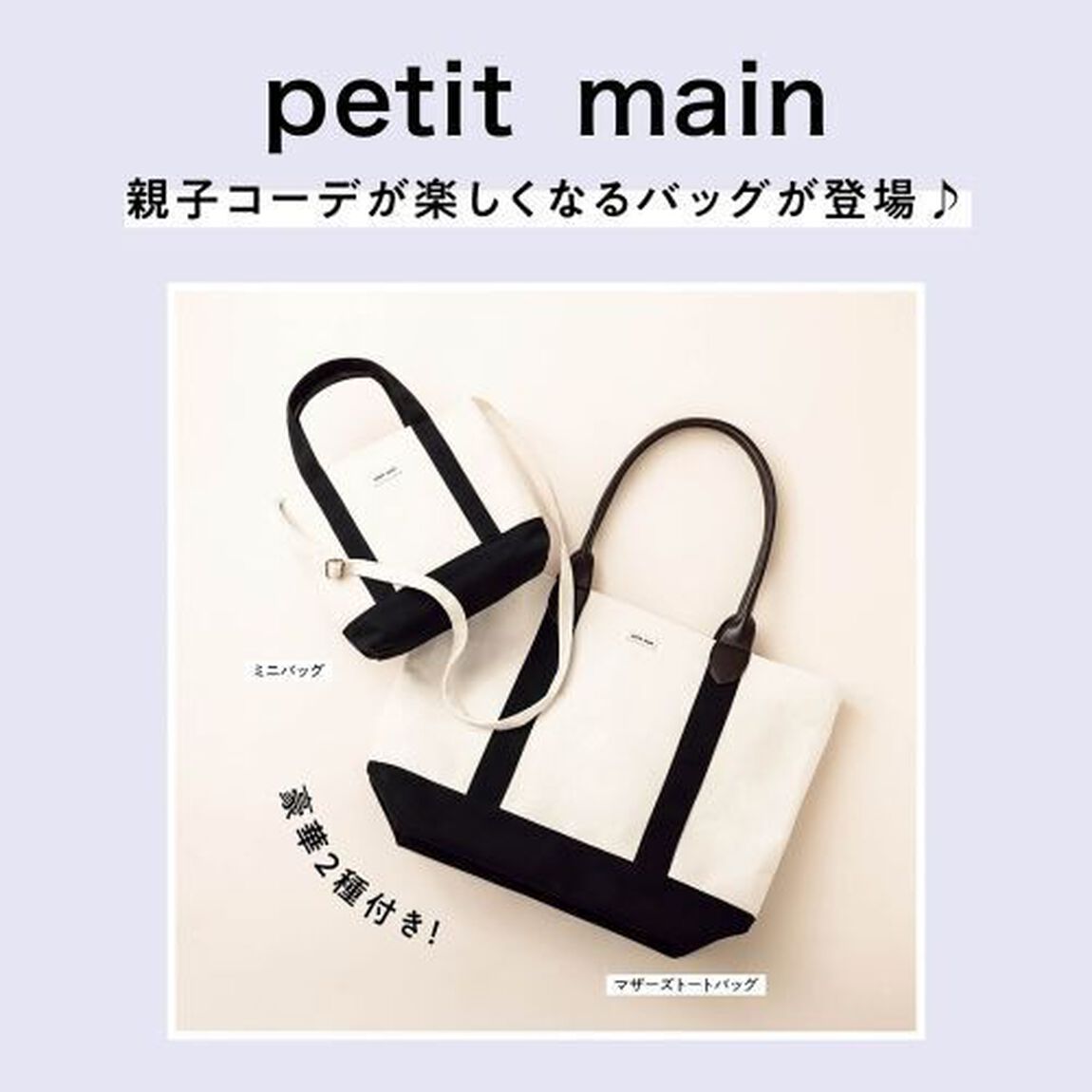 petit main 親子で使えるバッグBOOK (宝島社ブランドムック)