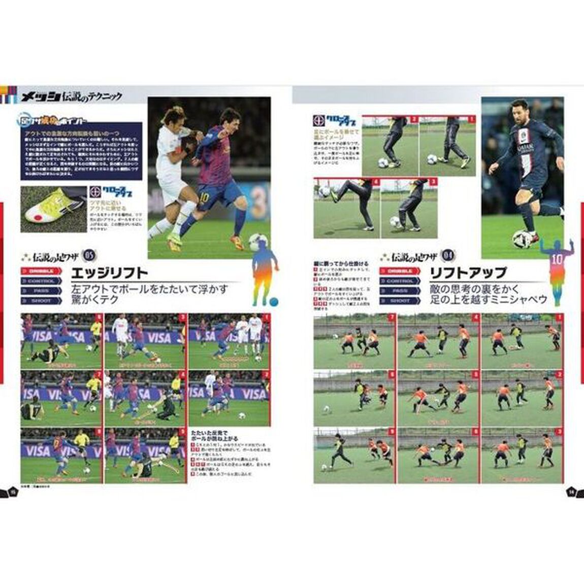 メッシ伝説のテクニック　完全保存版　世界一の足ワザを連続写真で完全分析