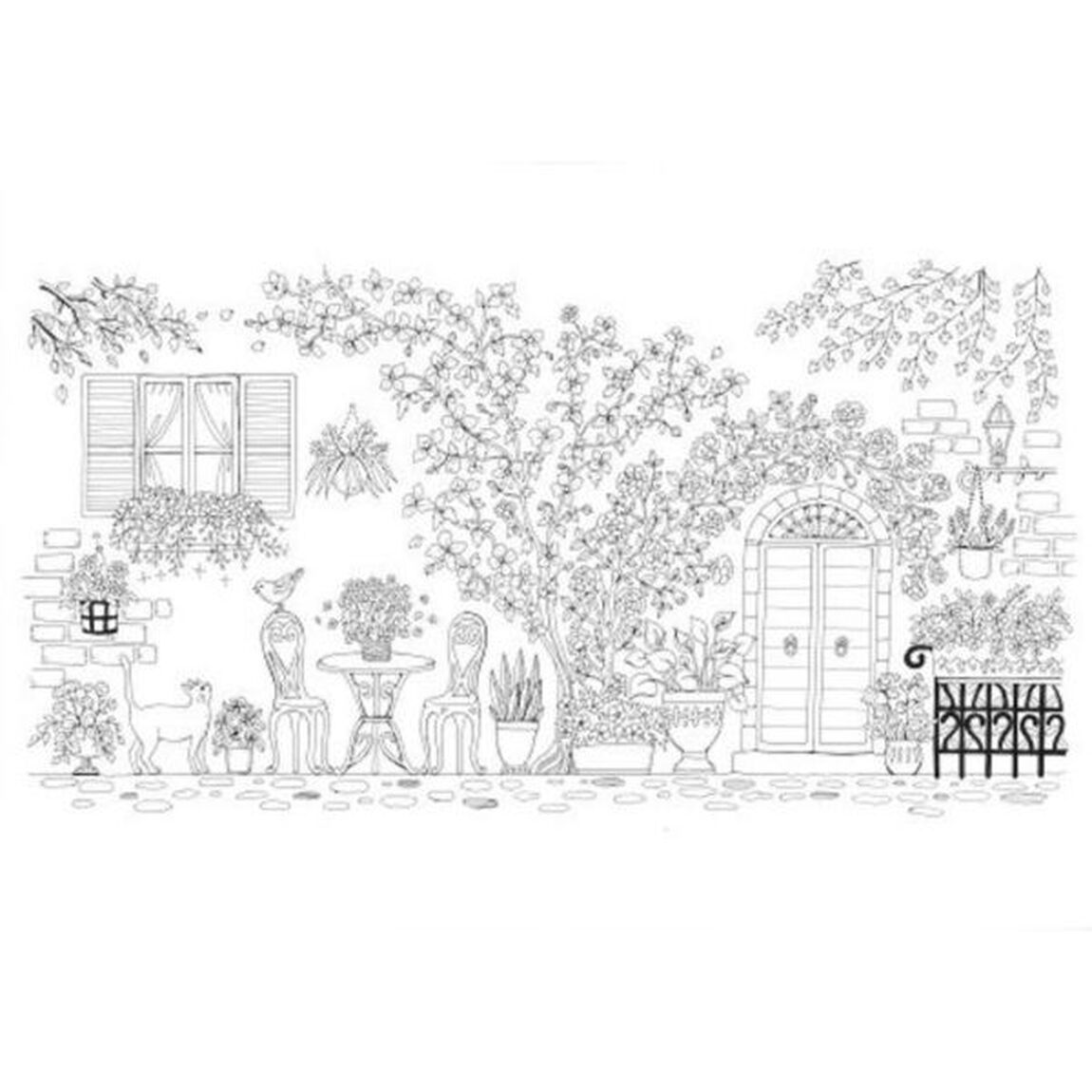 ぬり絵花のさんぽ道　世界のうつくしい花と風景