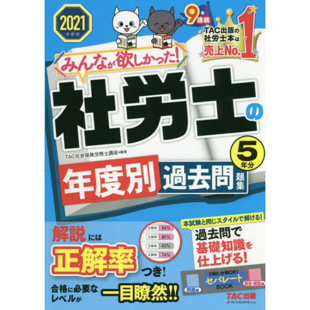 みんなが欲しかった！社労士の年度別過去問題集５年分　２０２１年度版