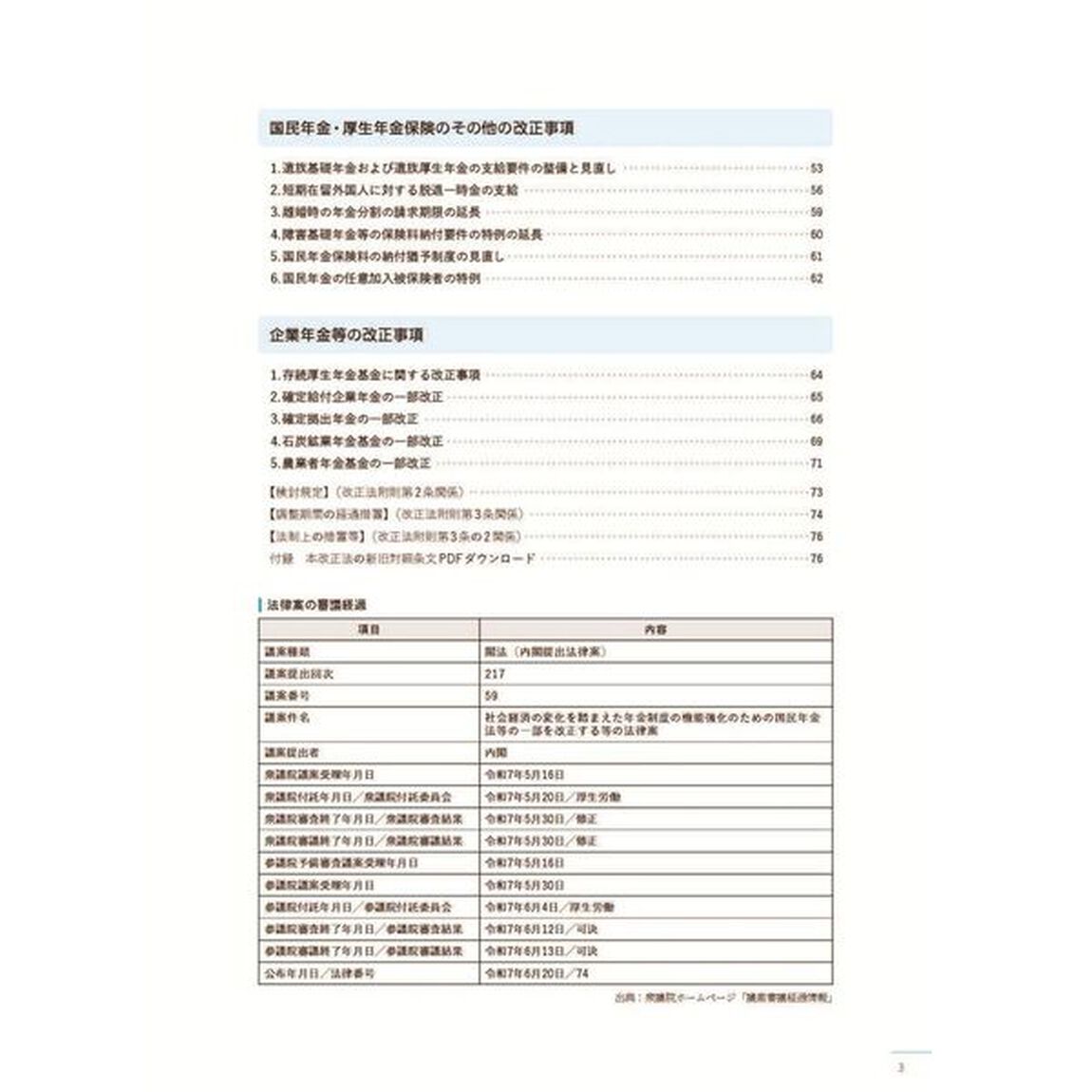 &rsquo;２５　年金制度改正の解説