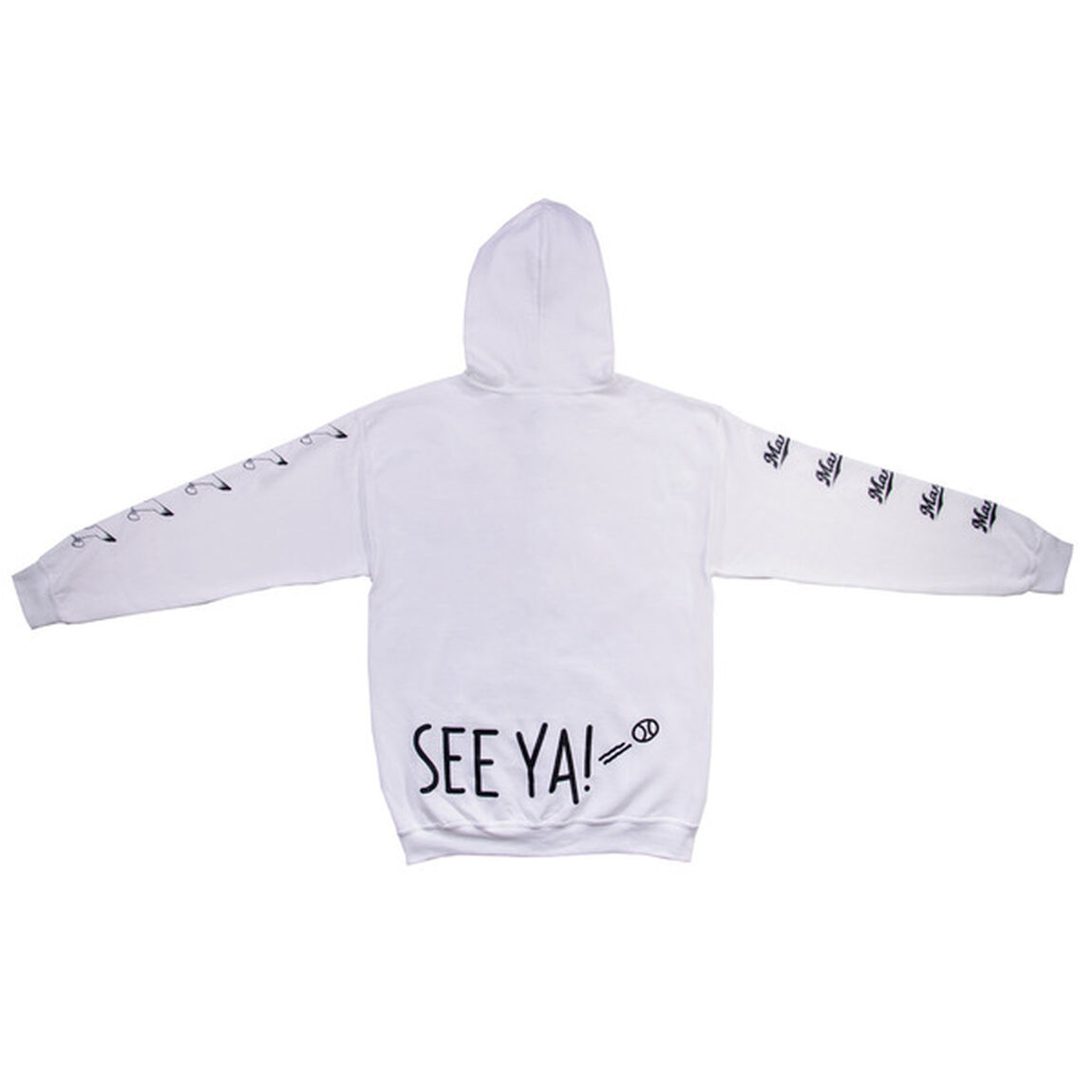 セブンネット限定デザイン　千葉ロッテマリーンズ　公式　「SEE YA！」ロゴ　スウェットパーカー　ホワイト　Ｓサイズ　（70％OFF）