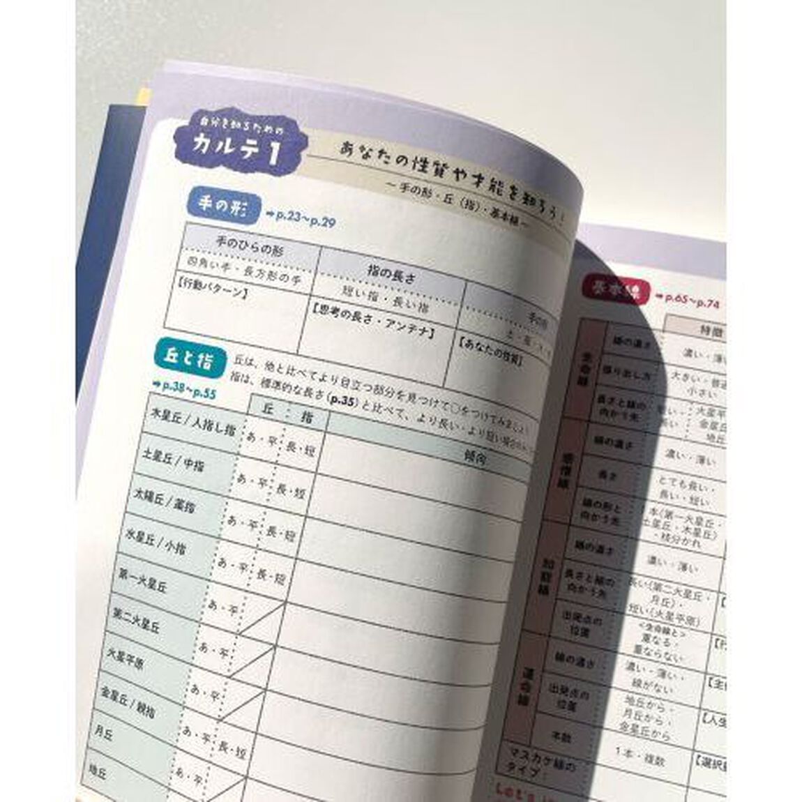 自分らしさを見つけるための手相の本