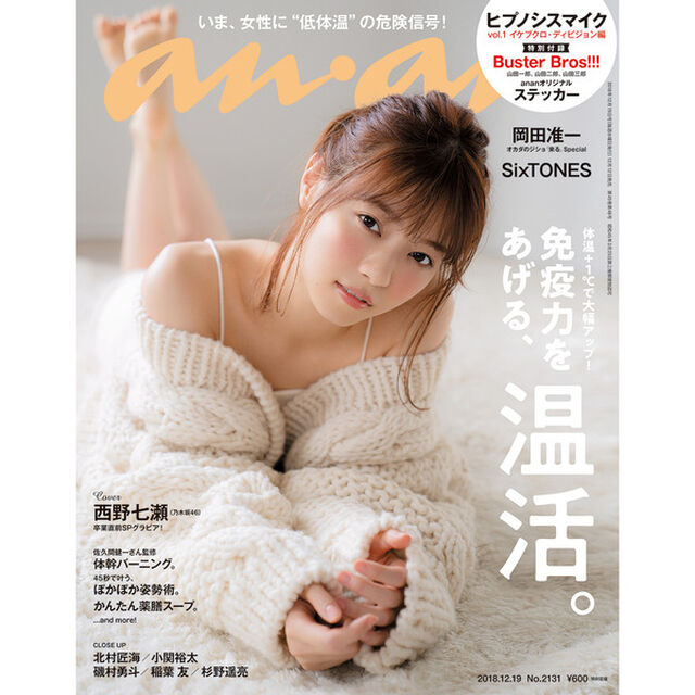 ａｎ・ａｎ（アン・アン）　２０１８年１２月１９日号　セブンネット限定特典　西野七瀬　ポストカード　１枚付き　Ｂ