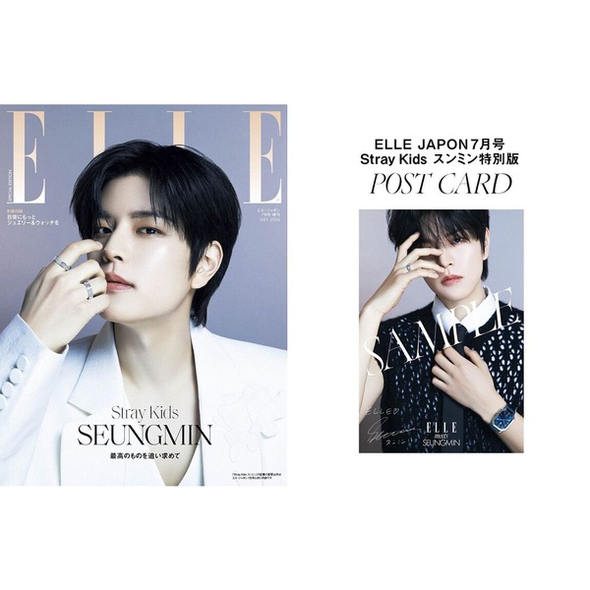 ＥＬＬＥ　ＪＡＰＯＮ（エル・ジャポン）　2024年7月号増刊　Stray Kids スンミン特別版【共通特典：Stray Kids スンミン オリジナルポストカード（複製サイン入り）1枚付き】