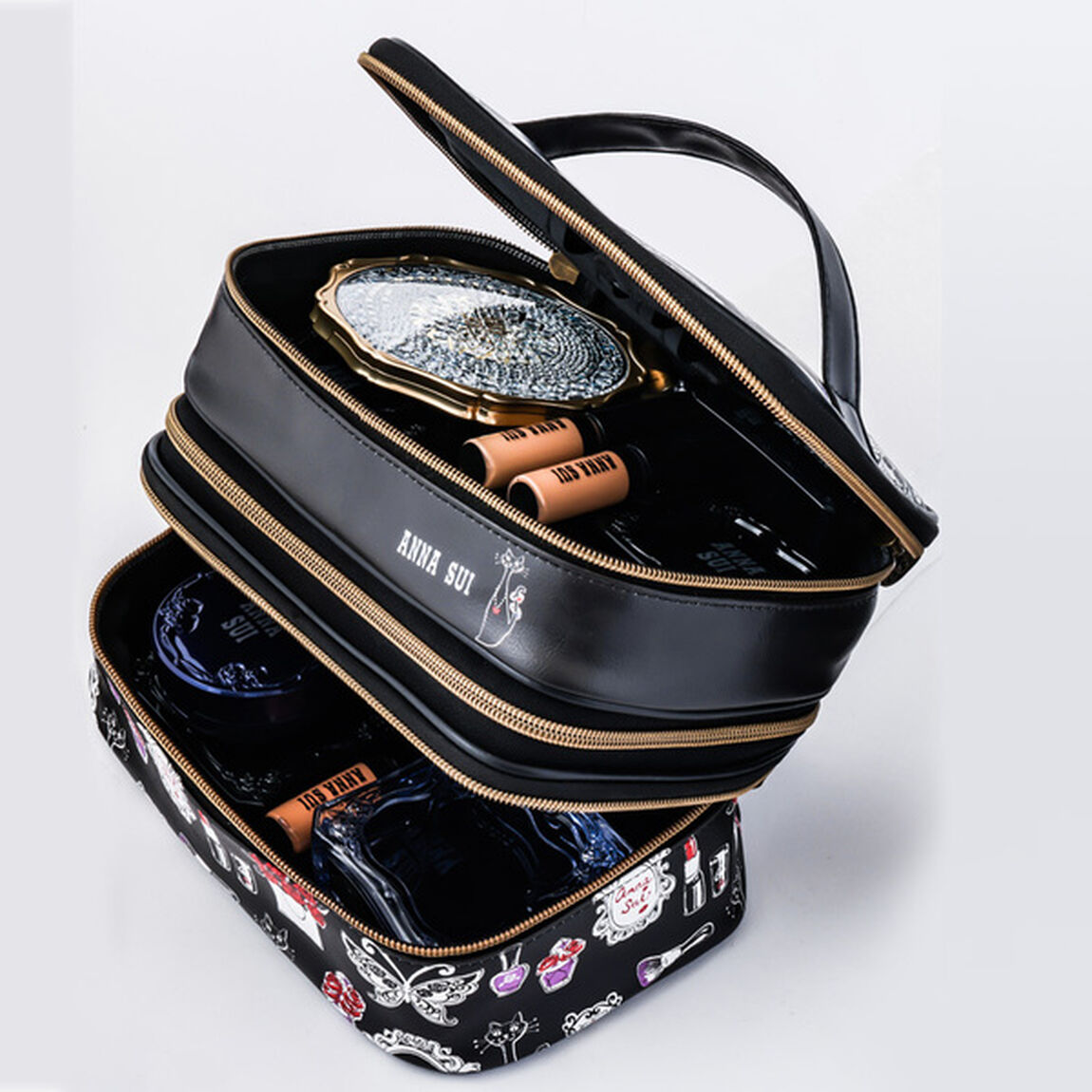 ANNA SUI COLLECTION BOOK 2つに分かれるバニティポーチ
