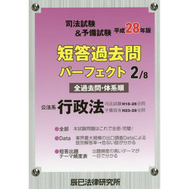 司法試験＆予備試験短答過去問パーフェクト　全過去問・体系順　平成２８年版２「公法系行政法」
