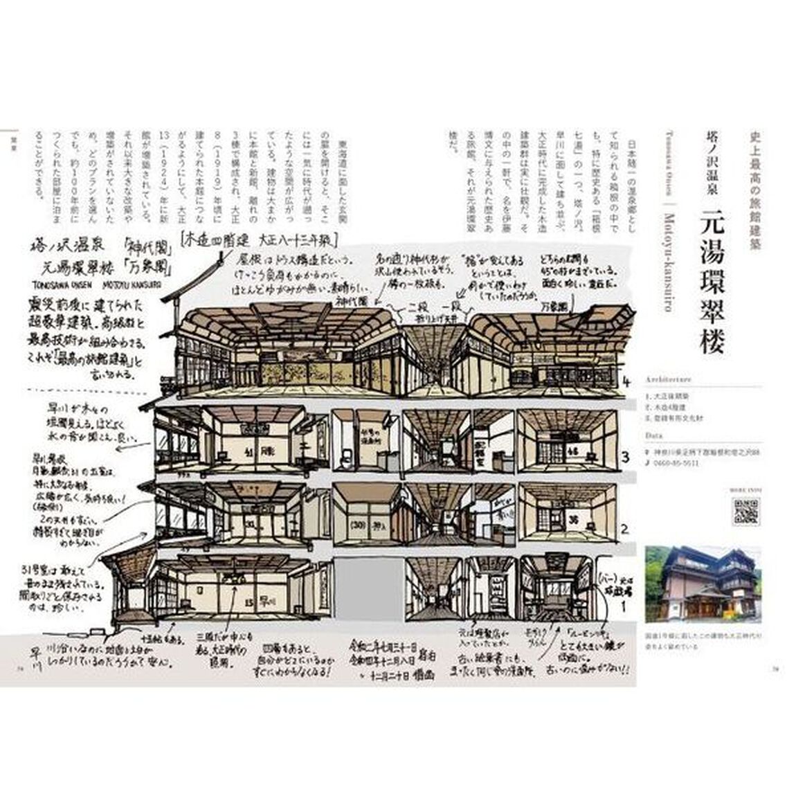 ときを感じるお宿図鑑　スケッチで巡るレトロ建築ガイド
